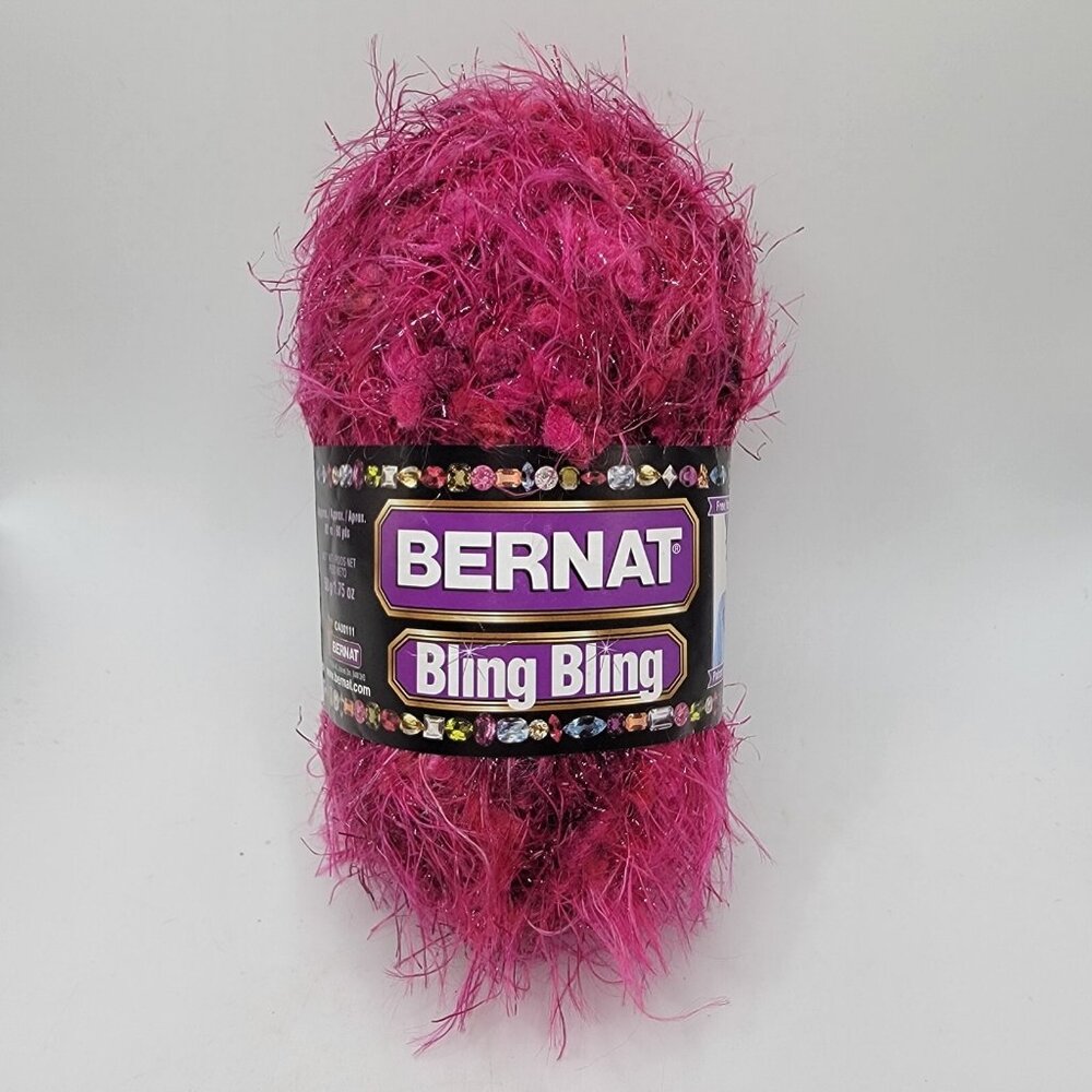 Bernat Bling Bling Yarn Caberet Crimson Bulky 5 NEW